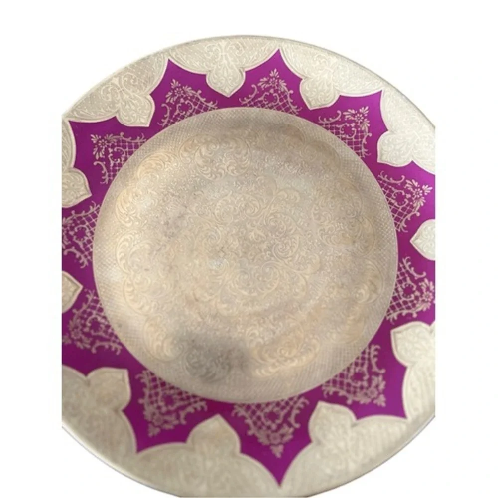 AOFI Porzellan Germany Gold Gilt Fuchsia Cabinet Plate 10